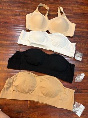 NWOT Seamless Wireless Comfort Bra Bundle - size 3XL